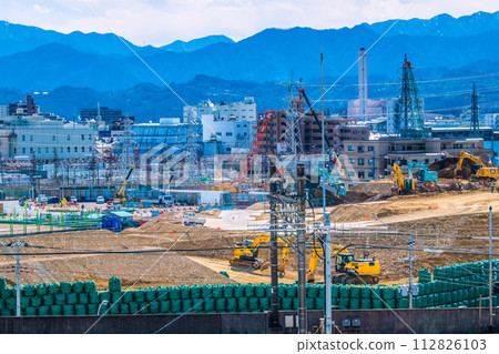 日本相模原市的城市景觀，橋本站前的中央新幹線神奈川縣車站（暫名）的新景觀。 112826103