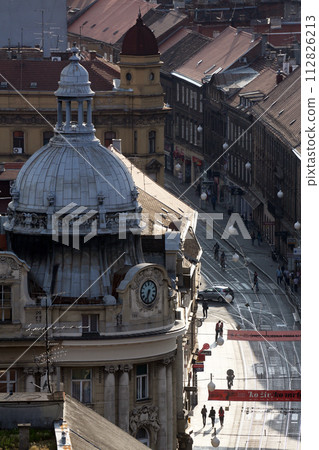 Panoramic view of the Ilica street in Zagreb, Croatia Panoramic view of the Ilica street in Zagreb, Croatia 112826213
