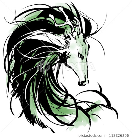 Hand drawn cool dragon illustration 112826296