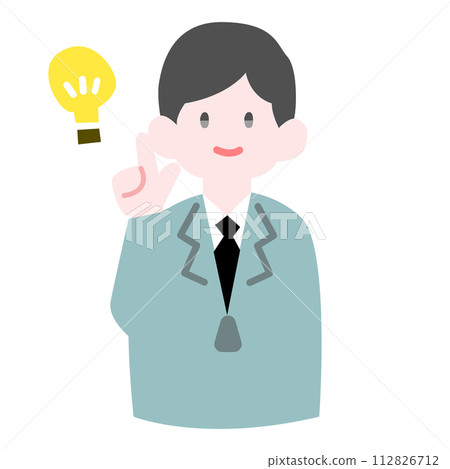 Male worker pointing to a point Male worker pointing to a point 112826712