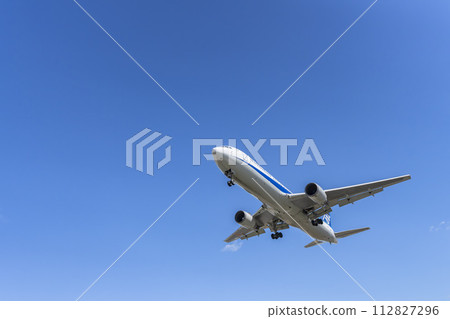 Sendai Airport in early spring, plane landing, Natori City, Miyagi Prefecture 112827296