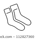 Socks one line vector icon 112827360