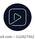 Video app one line minimal vector icon 112827362