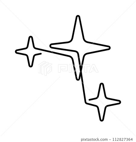 Stars, sparkles one line vector icon Stars, sparkles one line vector icon 112827364