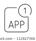 Mobile app line vector icon 112827366