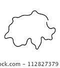 Swiss map, Map of Switzerland one line vector icon 112827379