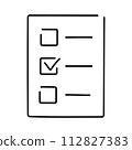 Checklist one line vector icon 112827383