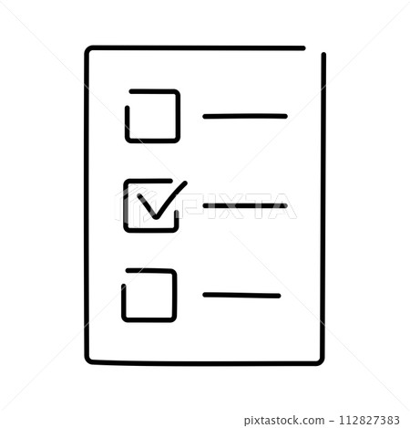 Checklist one line vector icon Checklist one line vector icon 112827383