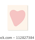 Heart abstract pastel pink shape vector illustration 112827384