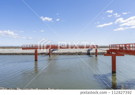 宮城縣名取市帝山堀設置仙台機場進場燈 112827392