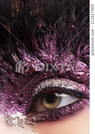 Beauty, cosmetics and makeup. Magic eyes look with Beauty, cosmetics and makeup. Magic eyes look with 112827868