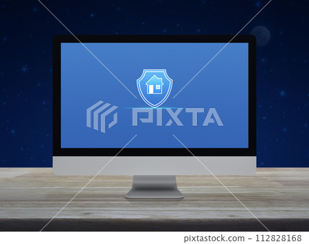 Business home insurance and security online concept Business home insurance and security online concept 112828168