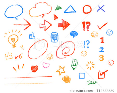 Set of hand drawn icons Set of hand drawn icons 112828229