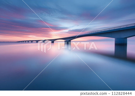 Twilight's Embrace: Long-Exposure of the Infinite Bridge Twilight's Embrace: Long-Exposure of the Infinite Bridge 112828444