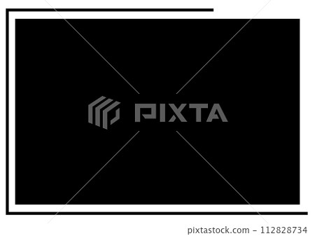 黑色簡約人物形變形實框背景 112828734