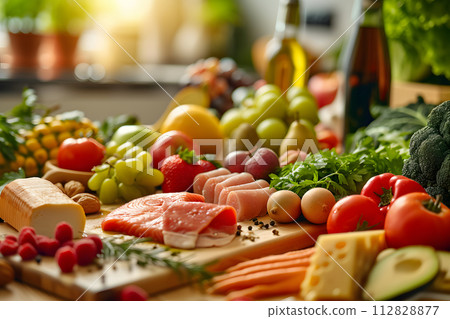 Kitchen Harmony: An Artful Composition of Assorted Organic Delicacies Kitchen Harmony: An Artful Composition of Assorted Organic Delicacies 112828877