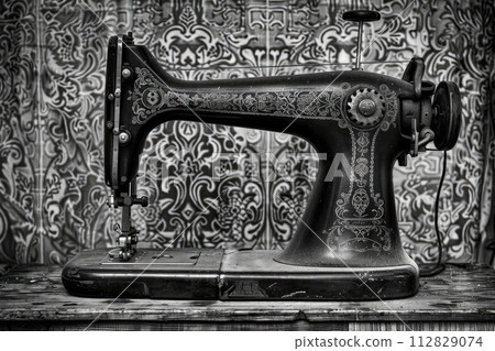 Vintage Sewing Machine. 112829074