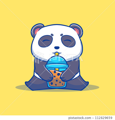 That cute illustration of a boba panda cartoon That cute illustration of a boba panda cartoon 112829659