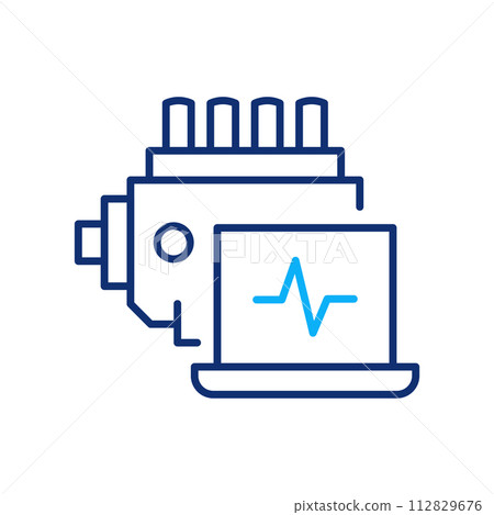 High pressure fuel pump diagnostic icon. Vector illustration. Editable stroke. 112829676