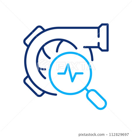 Fuel pump diagnostics line icon. Vector illustration. Editable stroke. Fuel pump diagnostics line icon. Vector illustration. Editable stroke. 112829697
