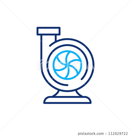 Turbo charger icon. Vector illustration. Editable stroke. 112829722