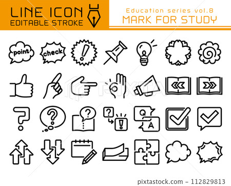 線圖示教育系列第8卷學習點標記 線圖示教育系列第8卷學習點標記 112829813
