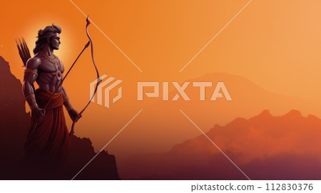 Ram Navami: celebrating the divine birth of lord rama, a joyous occasion of spiritual reverence, cultural traditions, and communal festivities, honoring the auspicious ninth day in the hindu calendar. 112830376