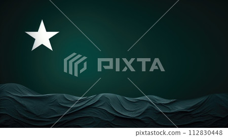 Pakistan day: celebrating unity, freedom, and heritage in a symphony of green and white, honoring the nation's journey towards independence and prosperity on this historic occasion. 112830448