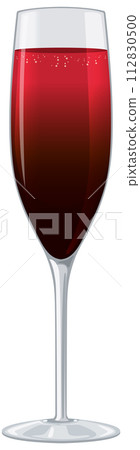 Elegant Glass of Red Wine 112830500