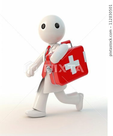 Virtual healing: a 3d character doctor in digital healthcare, combining expertise, compassion, and innovative medical solutions for a virtual and interactive approach to well-being. 112830501