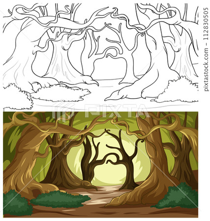 Enchanted Forest Pathway Illustration Enchanted Forest Pathway Illustration 112830505