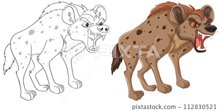 Fierce Hyenas in Vector Art 112830521