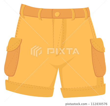 Safari short pants. Outdoor clothes for summer heat Safari short pants. Outdoor clothes for summer heat 112830576