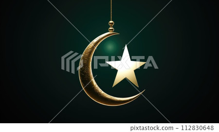 Pakistan day: celebrating unity, freedom, and heritage in a symphony of green and white, honoring the nation's journey towards independence and prosperity on this historic occasion. 112830648