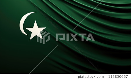 Pakistan day: celebrating unity, freedom, and heritage in a symphony of green and white, honoring the nation's journey towards independence and prosperity on this historic occasion. 112830667