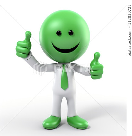 3d man is green tick symbol, signifying completion and success, in a compelling visual representation of achievement and endorsement, a check off character 112830723