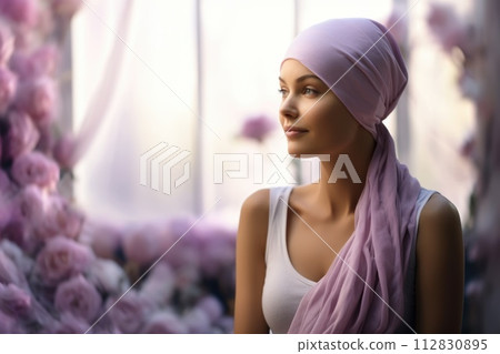 Unite for hope: a world of compassion against cancer, captured through the poignant symbol of a cancer ribbon on World Cancer Day. Unite for hope: a world of compassion against cancer, captured through the poignant symbol of a cancer ribbon on World Cancer Day. 112830895
