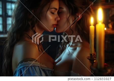 Capturing love's essence: a celebration of kisses on kissing day, an intimate showcase of tender moment, passionate connection, affectionate expressions in language of love and romance 112831027