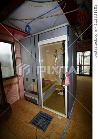 Completed construction, assembly, and installation...Unit bath for custom-built homes 112831105