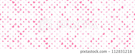 Seamless pattern with a heart of different shades and sizes. Background with a heart for textiles, packaging and creative design ideas 112831218