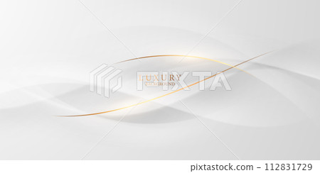 white abstract background with luxury golden lines vector illustration white abstract background with luxury golden lines vector illustration 112831729