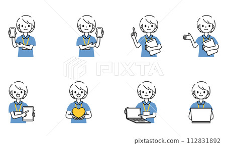 A variation of a simple female care worker A variation of a simple female care worker 112831892
