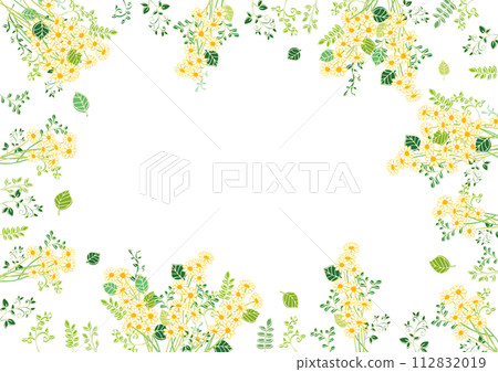 Hand-drawn style chamomile frame 7 112832019