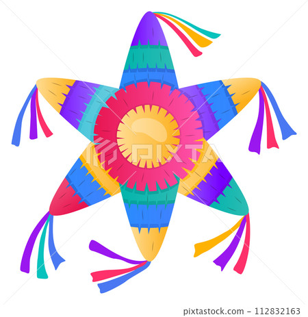 Star pinata. Funny holiday party hitting game 112832163