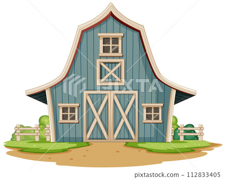Charming Countryside Barn Illustration Charming Countryside Barn Illustration 112833405
