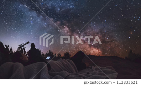 photo of a stargazing party under the Milky Way photo of a stargazing party under the Milky Way 112833621