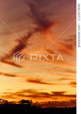 Magic Unreal Colorful Sky at Sunrise 112833698