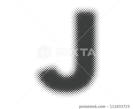 半色調字母大寫字母 J 112833725