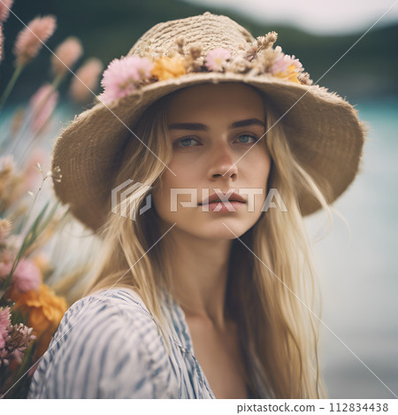 Woman with a hat 112834438