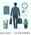 Illustration of a businessman working 112834682